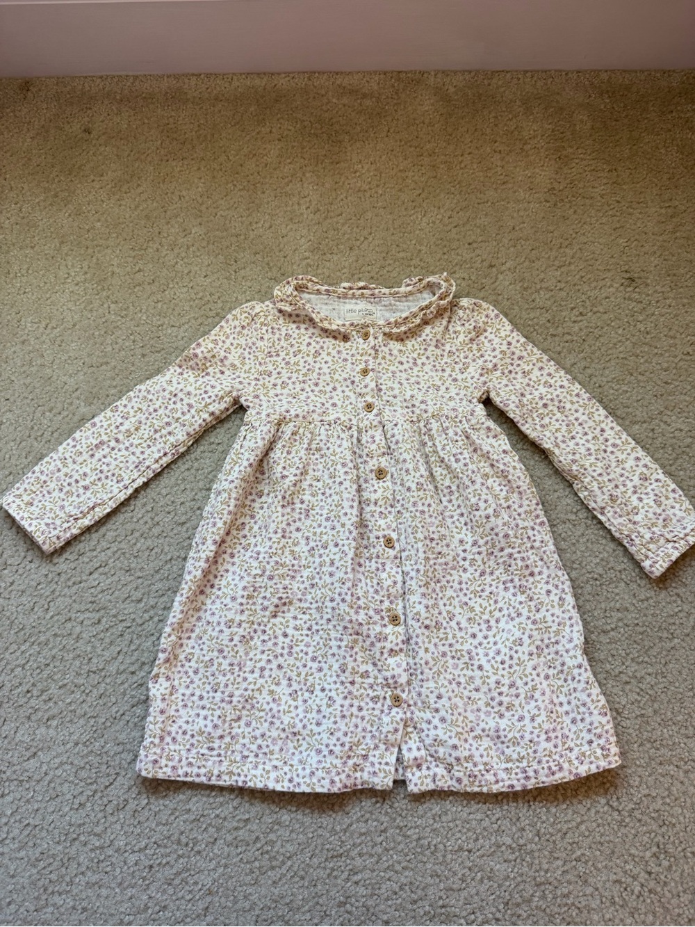 Little Planet by Carters L/S Floral Dress 4T